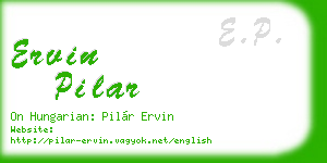 ervin pilar business card