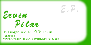 ervin pilar business card